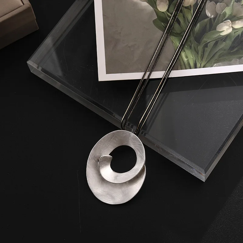 New Pendant Geometric Thread Shape Premium Long AliExpress Women's Fashion Versatile Sweater Chain
