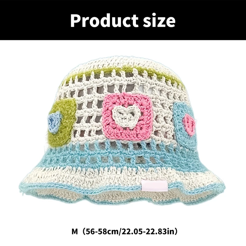 Elegant Crocheted Colorful Hat Breathable Hat Handwoven Hat Holiday Wear