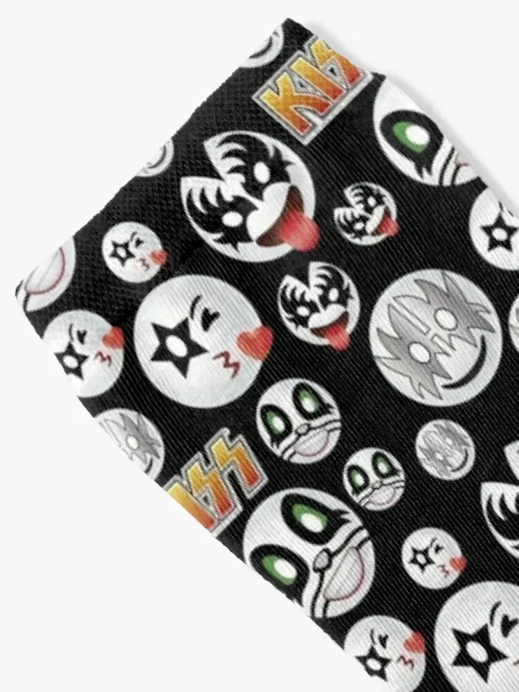 Kiss band Pattern - Black - Cute design for kids Socks retro Climbing Crossfit Luxury Woman Socks Men's