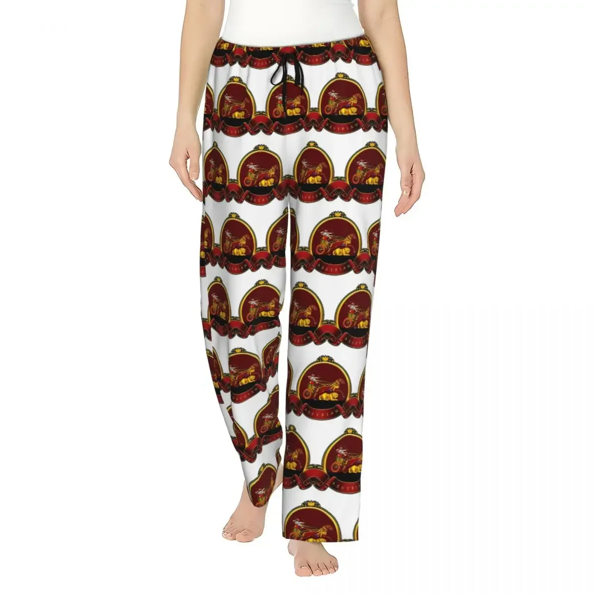 

Роскошные женские пижамные брюки с карманами и принтом флага Сурьоо (Ассирия) для дома и сна