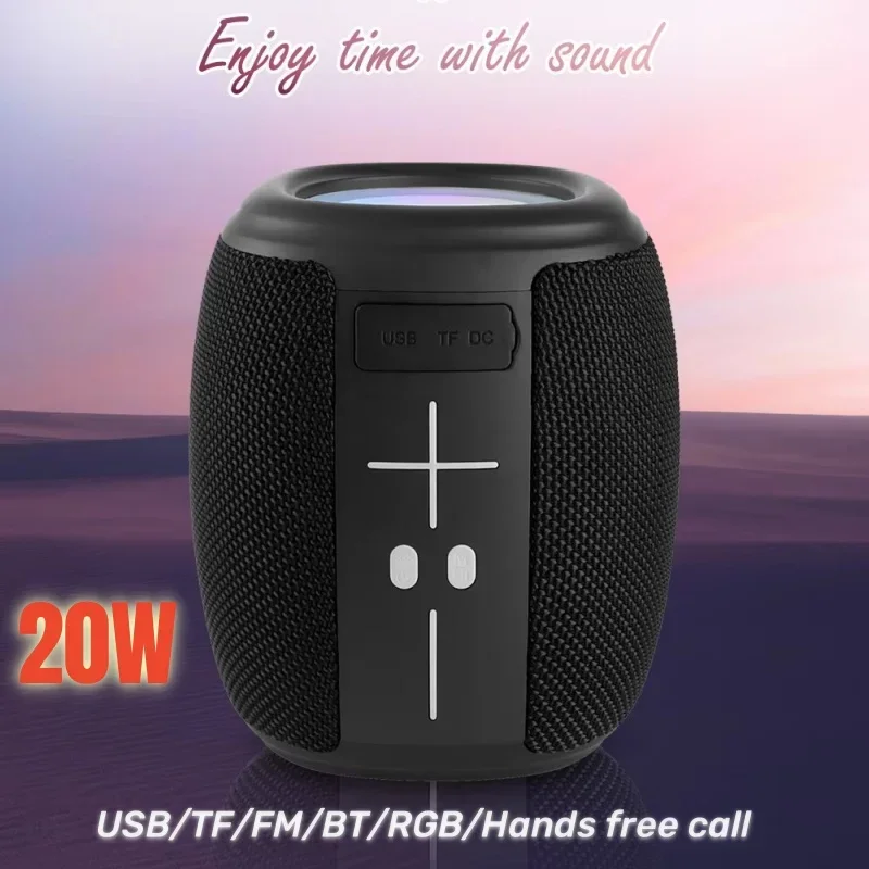 Mini Waterproof Subwoofer Camping Sound Column Stereo RGB Sound Box Wireless Portable Caixa De Som Bluetooth Speaker with FM TF