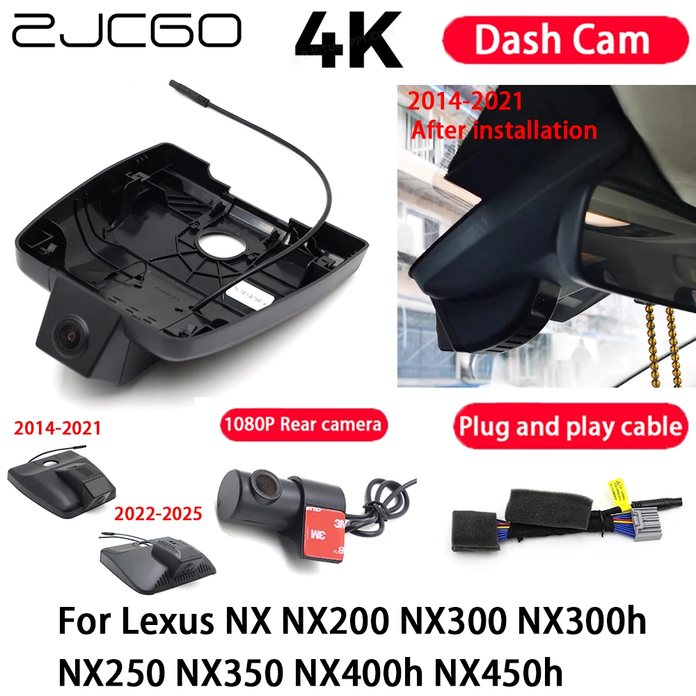 Car Camera 4K Plug and Play Dash Cam Video Recorder Night Vision for Lexus NX NX200 NX300 NX300h NX250 NX350 NX400h NX450h