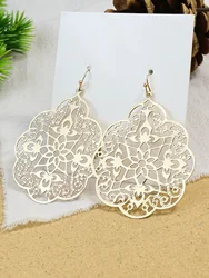 Trendy  Carved Hollowed Out Women's Earrings Are Simple & Elegant & Can Be Used As a Gift For Daily Gatherings