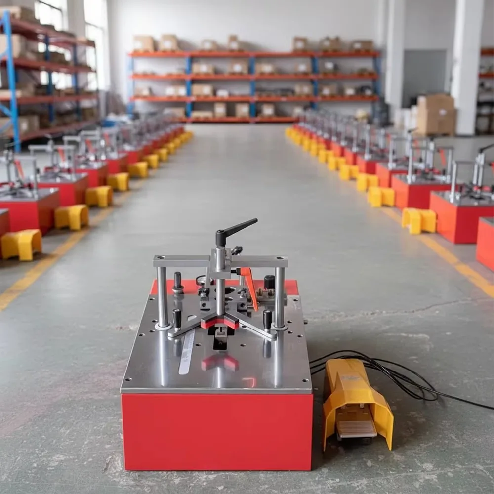Portable Picture Frame Joining Machine V-Nailer for Wood & PS Moulding Pneumatic Nailing Tool
