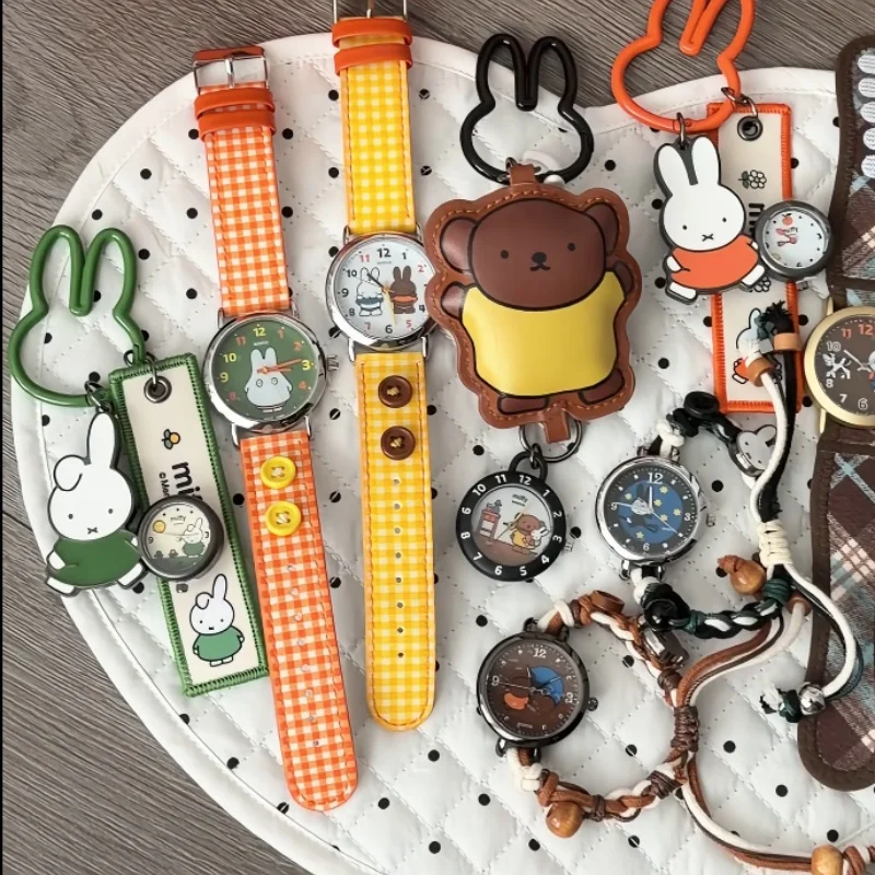 

Boxfun Miffy Authentic Blind Box Wrist Watch Quartz Trendy Collectible Toy Nylon Strap Gift For Women Fashion Accessory