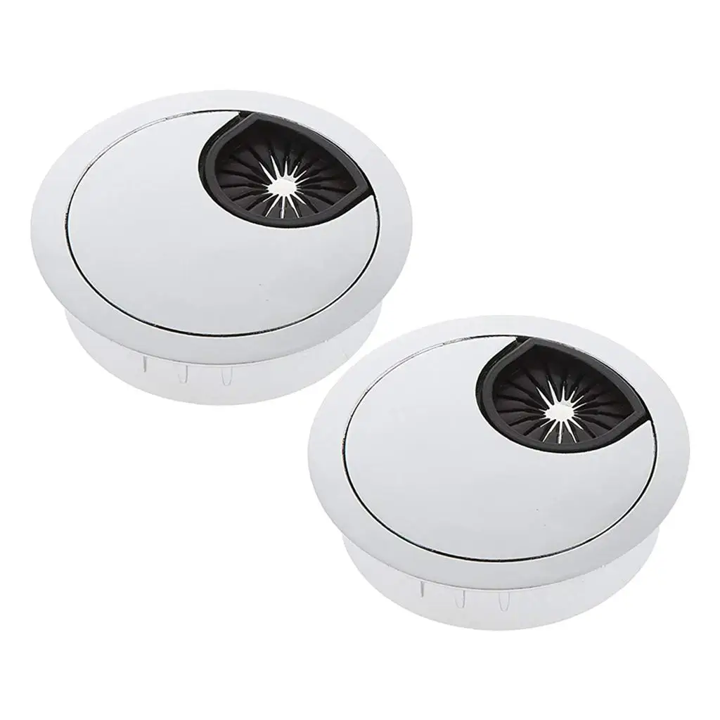 Table Cable Hole Cover Alloy Desk Grommet Organizer Kit for Home Office Desk Wire Arrangement