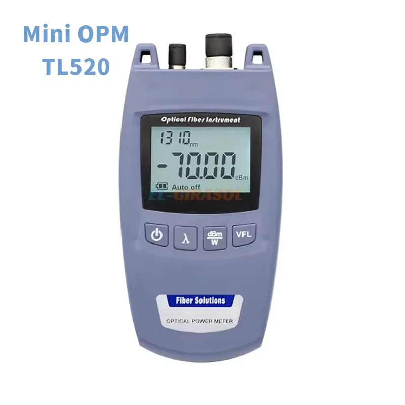 Mini OPM TL520 Optical Power Meter 2 in 1  VFL 10mW 10km Visual Fault Locator TL-520 fiber tester  -70~+10dBm/-50~+26 dBm FTTH