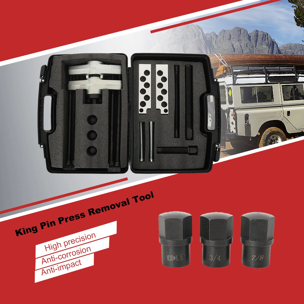 

King Pin Press for Medium and Heavy Duty Trucks 90150 Main King Pin Press for Semi Trucks, Works on Class 3-8 Transportation Trucks and Equipment,