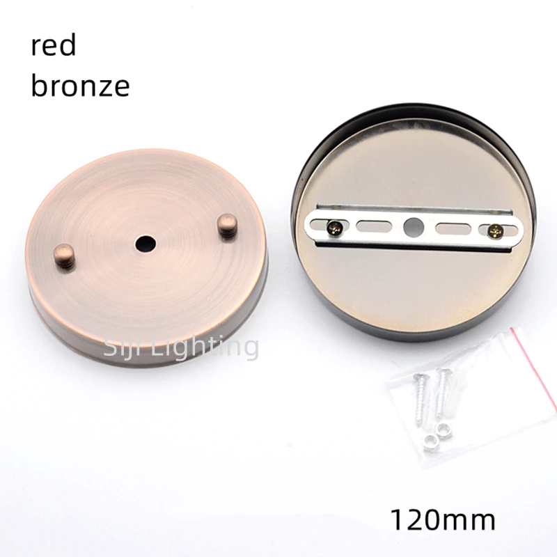 120mm Iron Ceiling Plate Metal Ceiling Canopy Round Ceiling Rose for Modern Pendant Light Led Crystal Chandelier Iron Lamp Base