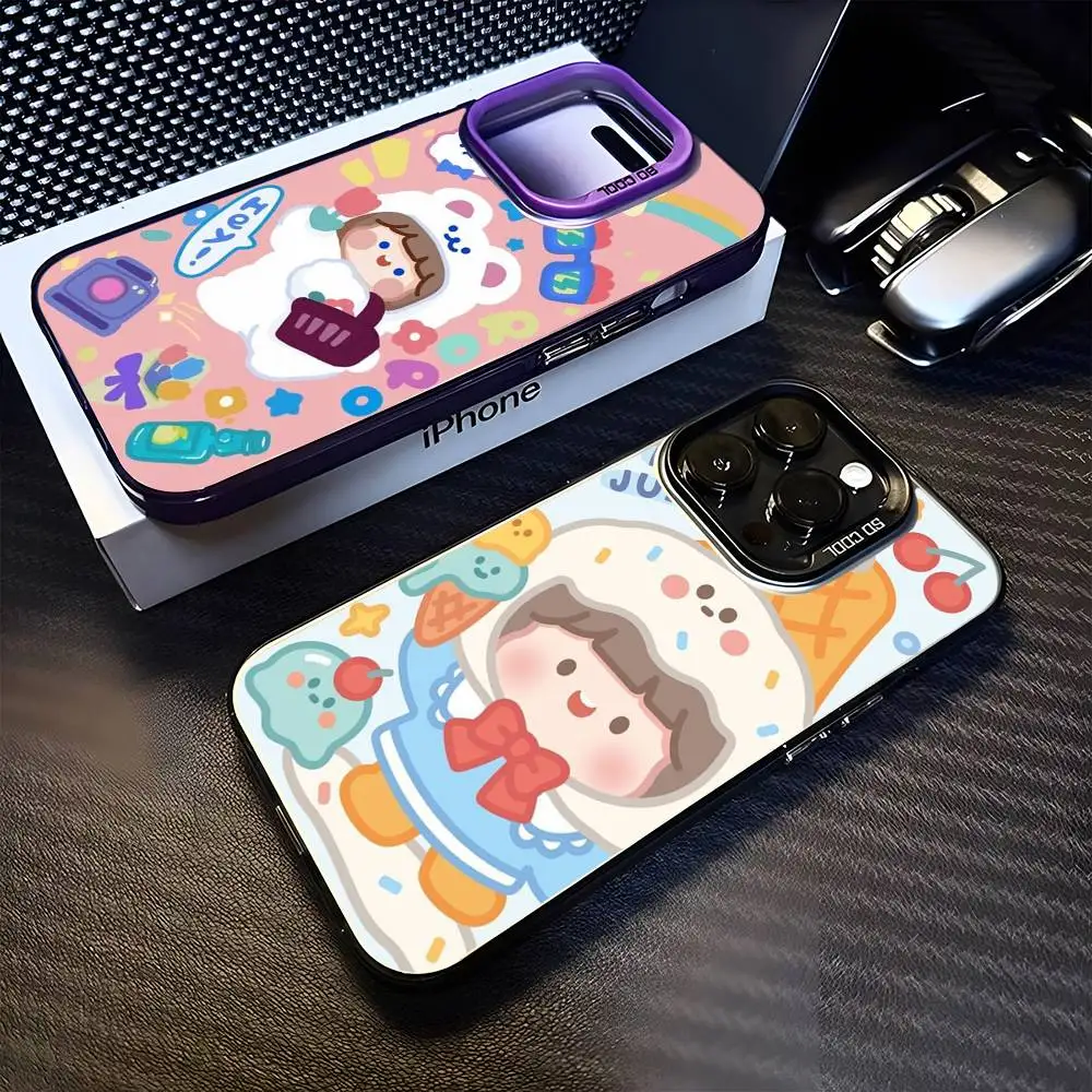 

Cute Rorojump Day Phone Case For iPhone 16,15,14,13,12,11,Mini,Pro,MAX Purple Matte Shockproof Cover