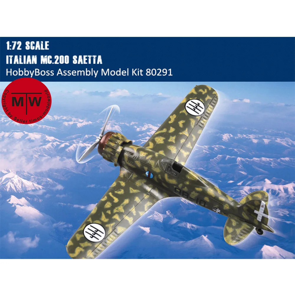 

HobbyBoss 80291 1/72 Scale Italian MC.200 Saetta Fighter Plastic Assembly Aircraft Model Kits