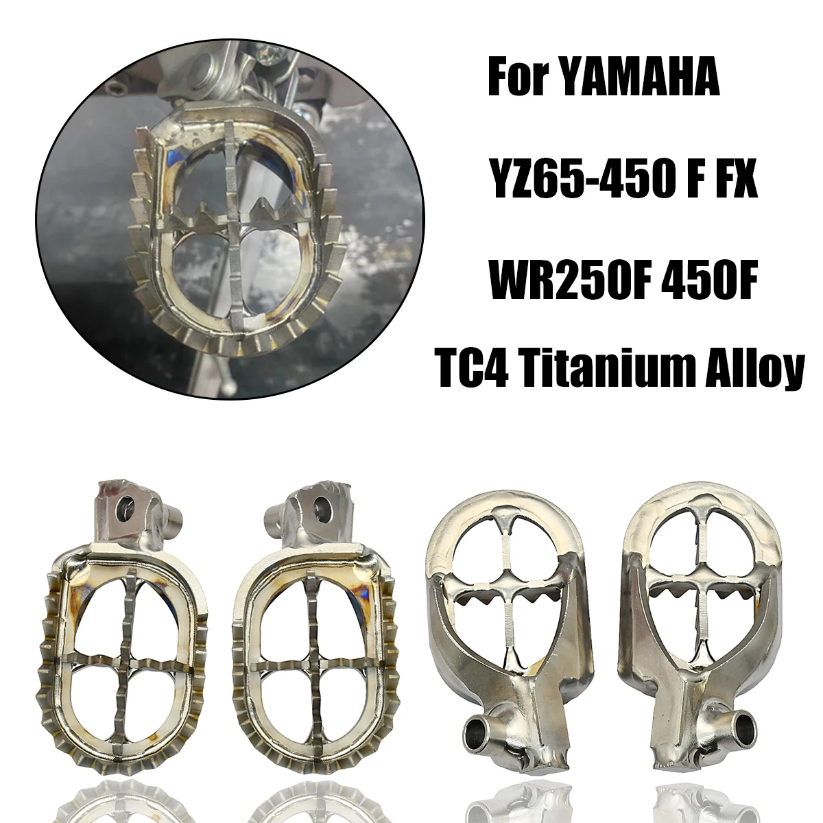 

Motorcycle TC4 Titanium Alloy Foot Rest Pegs Footrest Footpe For Yamaha YZ125 YZ250 YZ250F YZ450F WR250F WR450F YZ 125 250 X FX