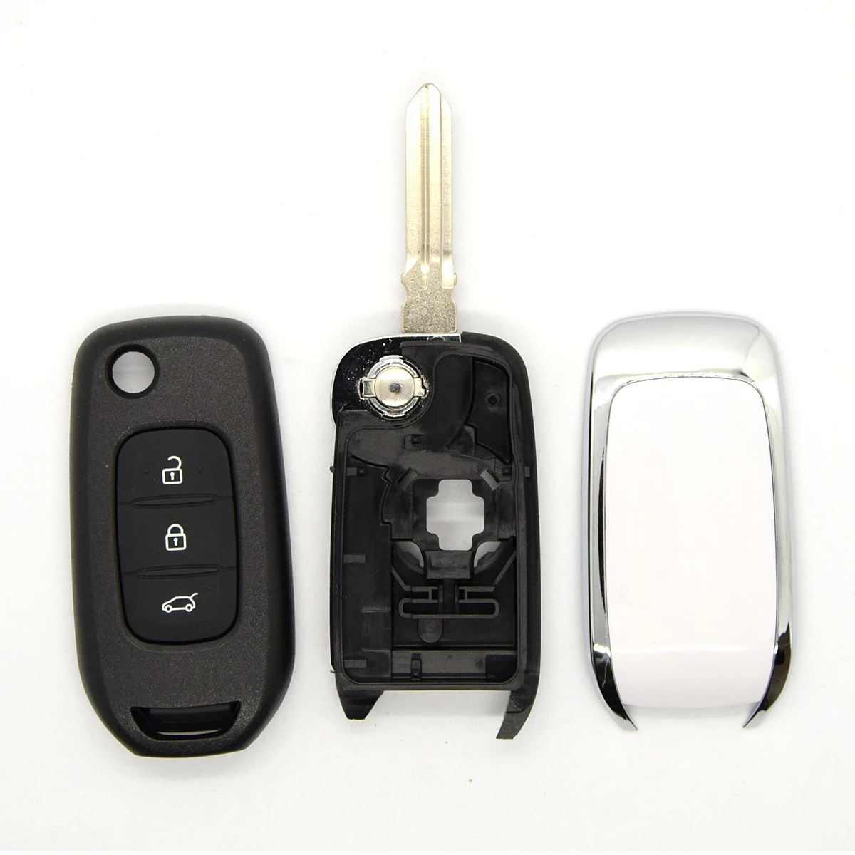 Okey Remote Car Key Shell 3Button For Renault Megane III Dacia Duster Kadjar Captur Symbol Cover Case With blade Key