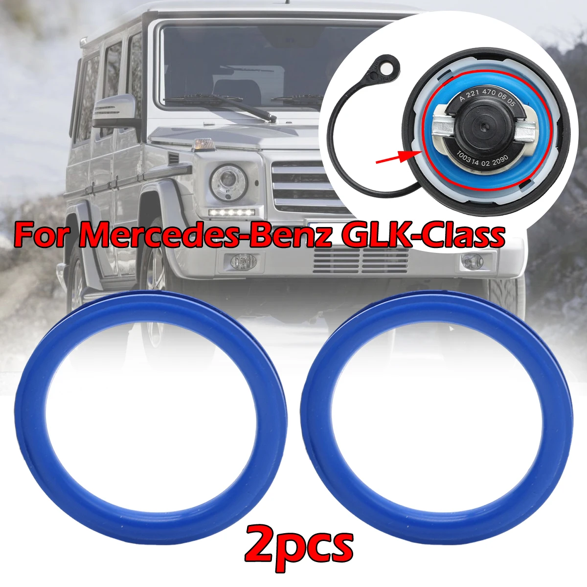 

2 шт. для Mercedes-Benz S-Class C216 V221 W221 GLK-Class X204 W463: уплотнительное кольцо (O-ring) для крышки топливного бака, резиновая прокладка V-образной формы