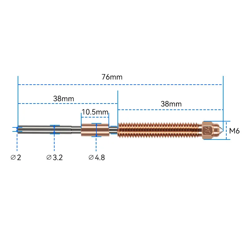 For Creality K2/K2 Pro/K2 Plus/Hi  Quick-Swap Hardened Steel Nozzle for 3D Printer K2 Series Hotend