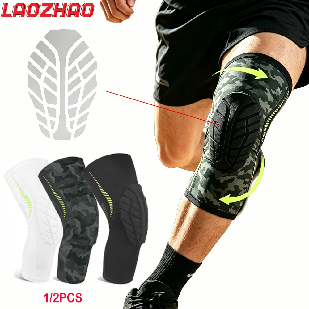 1/2PCS Honeycomb EVA Knee Pads Sleeve - Anti-Collision Compression Brace Sports Protective Gear for Men Women,Basketball,Skating