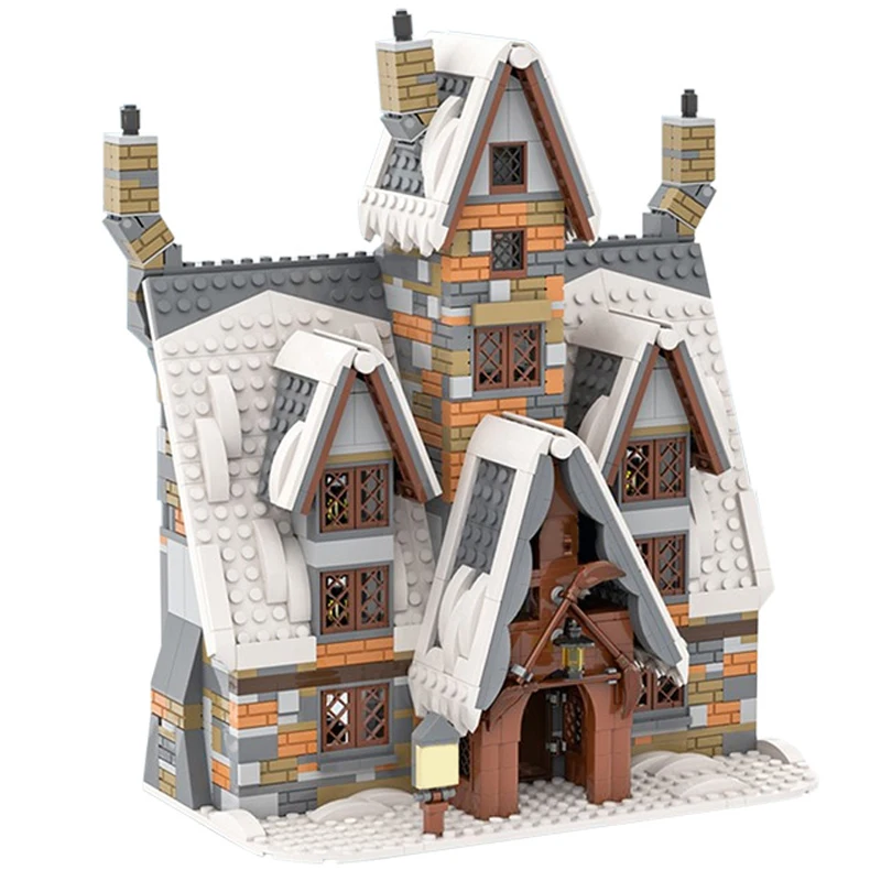 Bricklink Magic ภาพยนตร์ Winter Village Wizarding World Honeydukes Sweetshop ตลก Shop และสามไม้กวาดบล็อกอาคารของเล่น