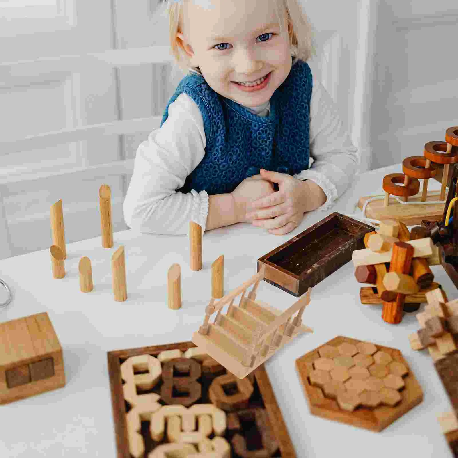 Mini Handrail Stairs Home Decor House Staircase Accessory Wooden Model Desktop Ornament Supply Furniture