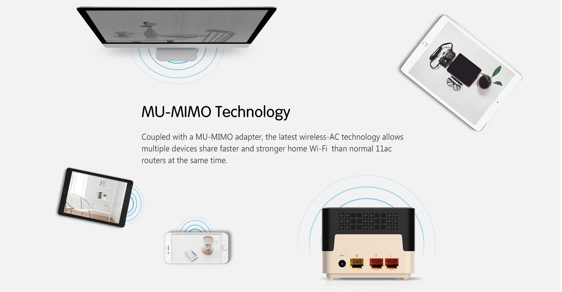 TOTOLINK T10 AC1200 Smart Home Wifi Router 1200Mbps Dual Band Wireless Mesh Router