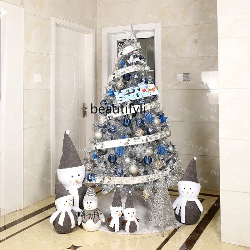 Shopping mall silver props beautiful Chen, high-end store decoration door luxury rice Christmas tree 1.8 scene