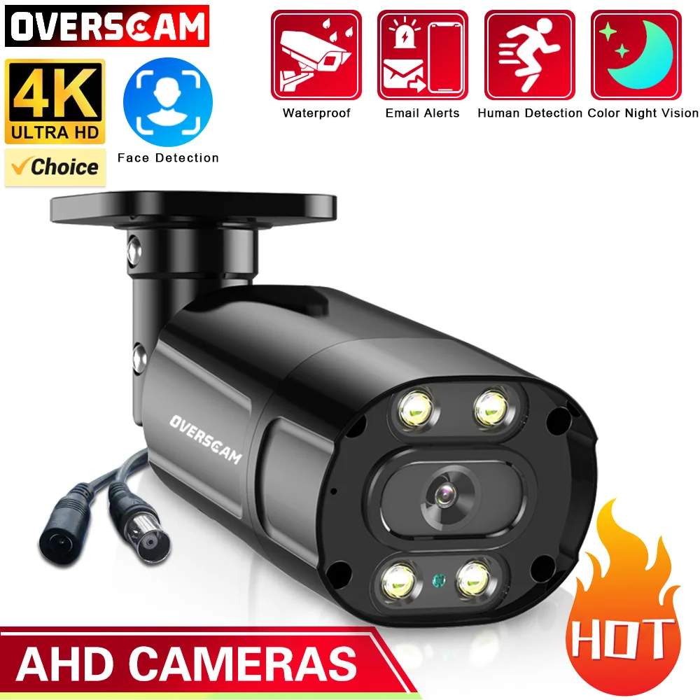 

8MP 6-in-1 TVI AHD CVI CVBS Outdoor Video Surveillance HD Weatherproof 1Color Night Vision Home Security Bullet CCTV BNC Camera