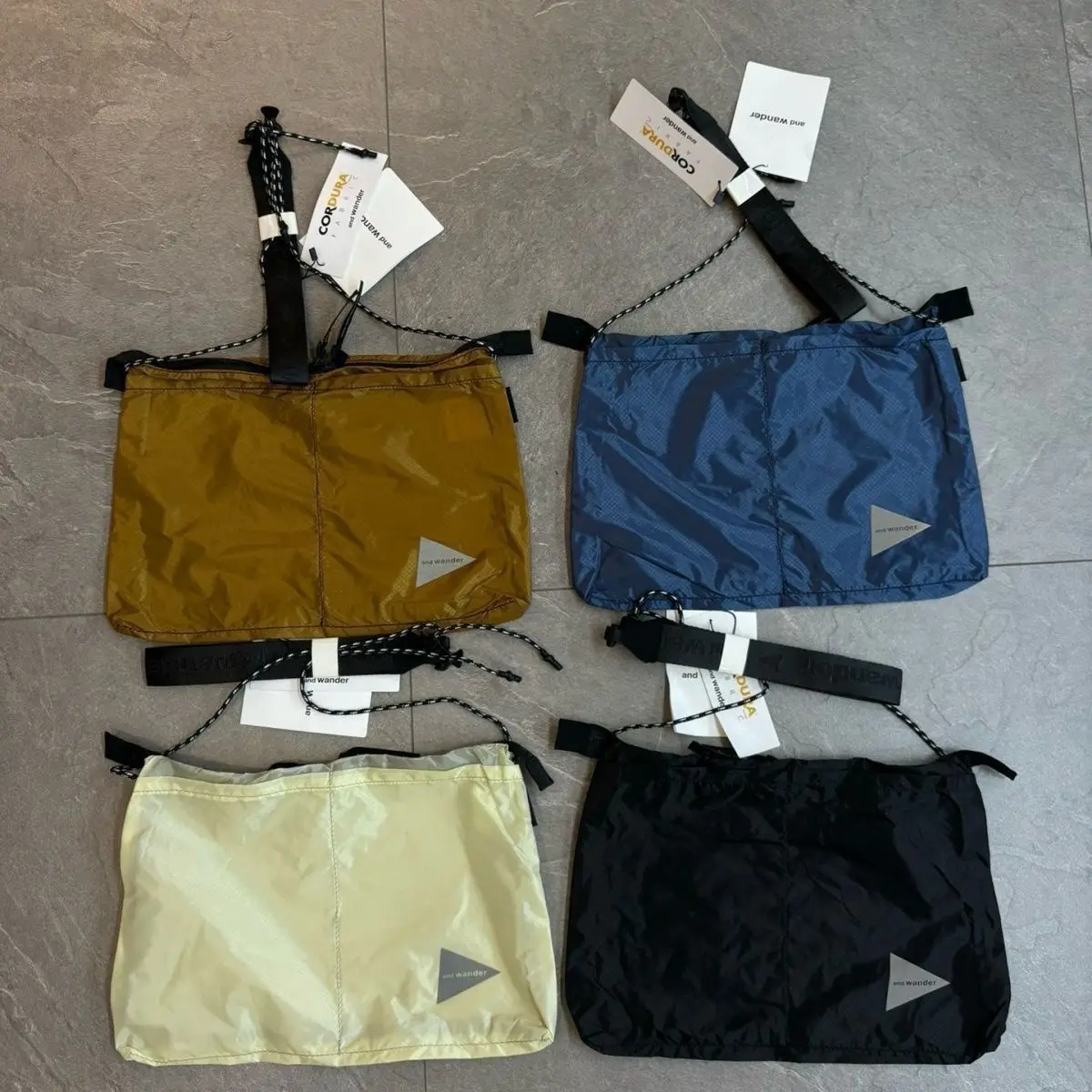 

and wander Outdoor Functional Ultralight 135 Reflective Nylon DuPont Plaid Waterproof Crossbody Sling Bag with Straps