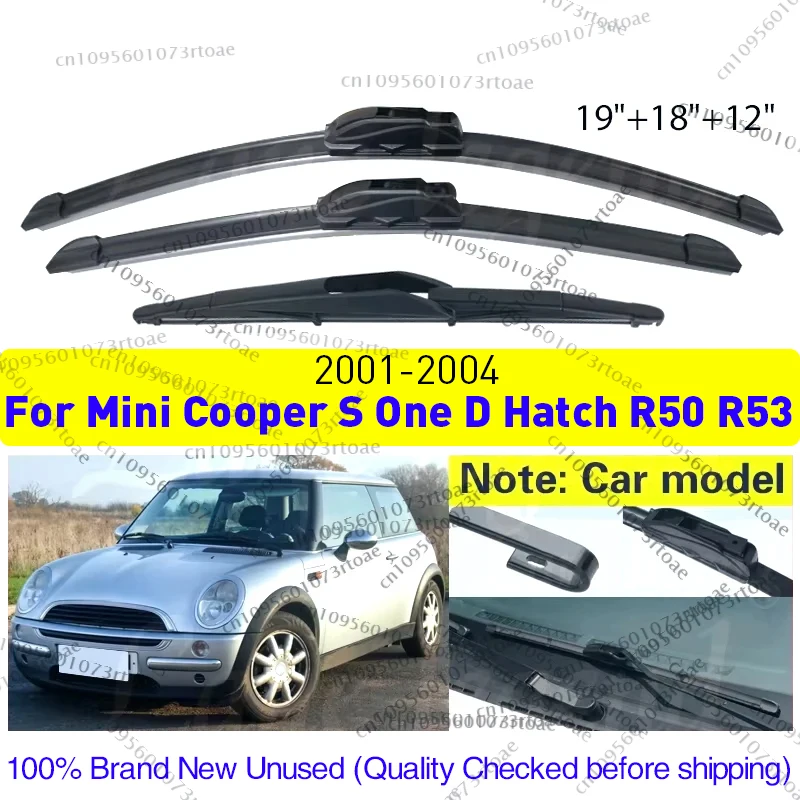 

Wiper Front Rear Wiper Blades Windshield Windscreen Window 19"+18"+12" For Mini Cooper S One D Hatch R50 R53 2001 2002 2003 2004