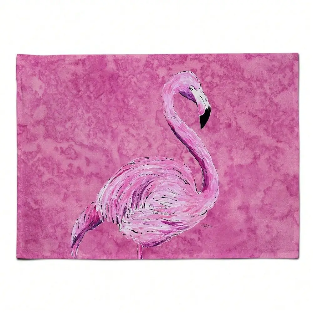 

On Pink Fabric Placemat Washable Placemat Dinner Table Decor No Ironing Linen Look
