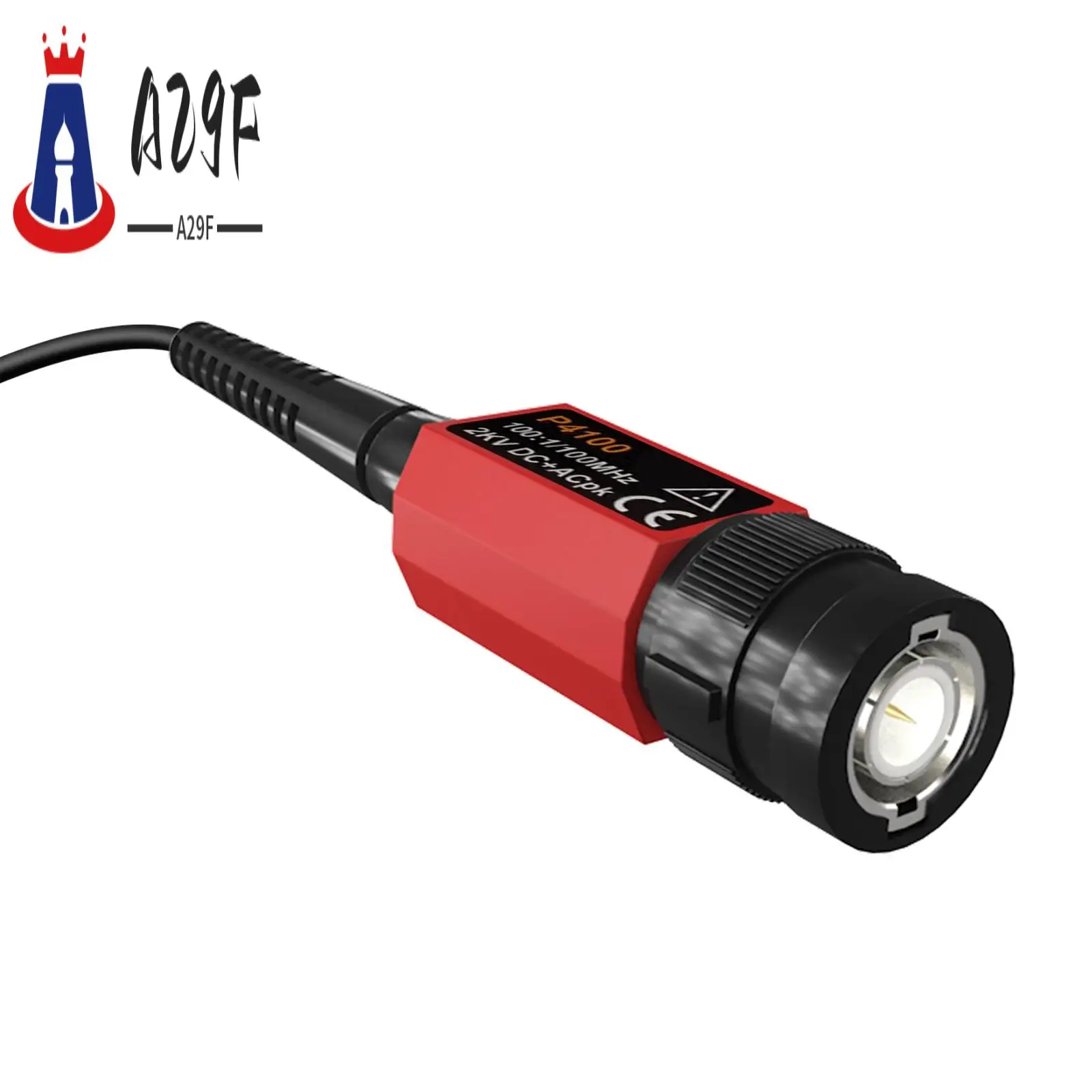 

A29F-P4100 Oscilloscope Probe 100:1 2KV High Voltage 100Mhz Safety BNC Connector For Oscilloscope Adjustable Attenuation