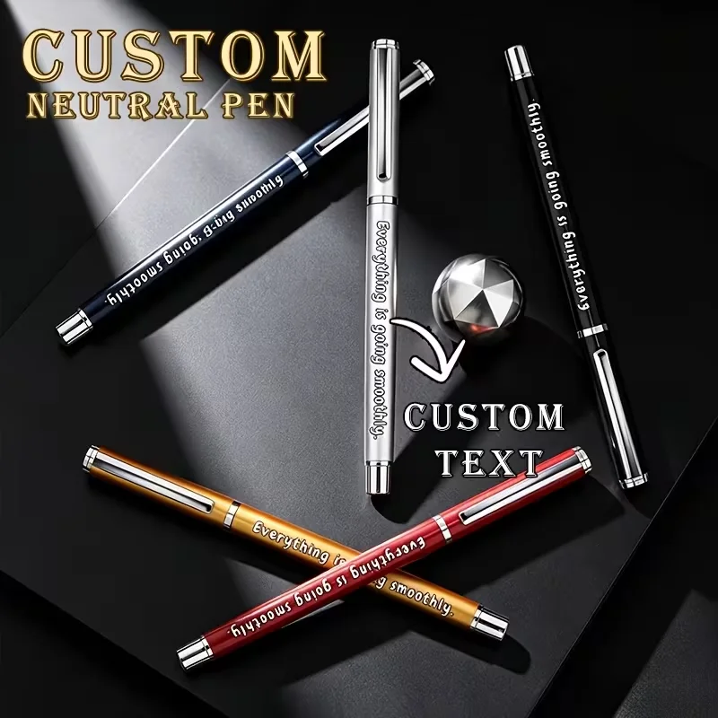 Personalized Custom Business Metal Ballpoint Pen with Engraving Options for Name/Motivational Quotes, Available in Multiple Colors, Suitable for Office and Student Use, Smooth Writing and Durable, Ideal for Workplace Meetings/Graduation Souvenirs/Holiday Gifts, Corporate Event Gifts, Personalized DIY Custom Pens, Office Desk Supplies