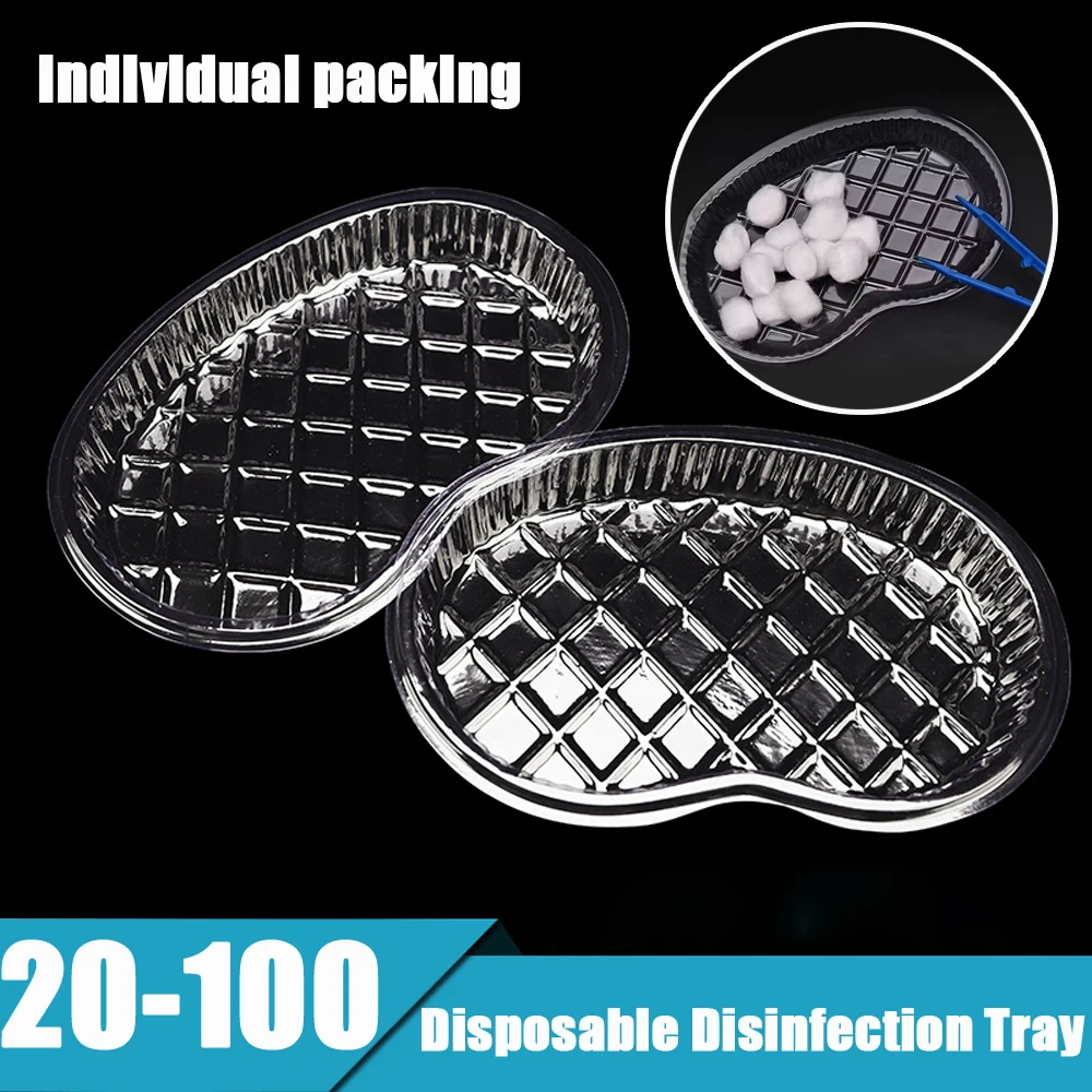 

20-100Pcs Dental Disinfection Bending Plate Disposable Plastic Surgical Medical Sterilized Tray Clinic Lab Consumable