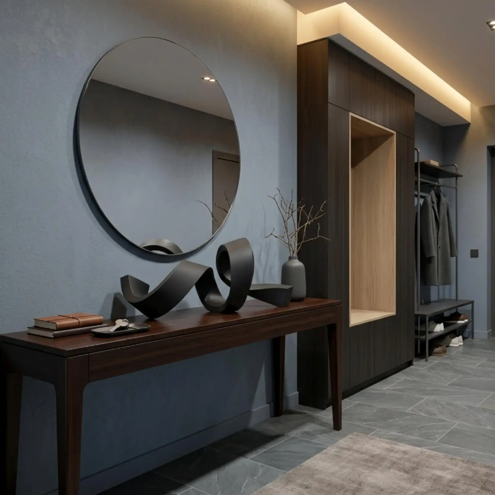 Elegant Decorative Streamer Ribbon Resin Statue Contemporary Sculpture for Entryway Tabletop Minimalist Interior