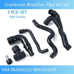 6 Pcs Car Crankcase Hose Pipe Kit For Audi A4 VW Bora OE# 06A103247 06A103221AH 06A103213AF 06A103213F 035103245G 06A103221AF