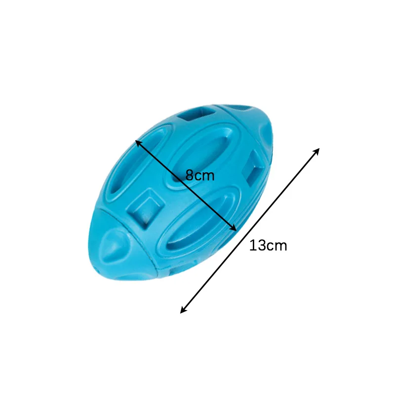 OUZEY Squeaky Rubber Ball Dog Toy Bite Resistant Pet Teeth Grinding Toys Rugby Shape Interactive Puppy Dog Training Aids Toys