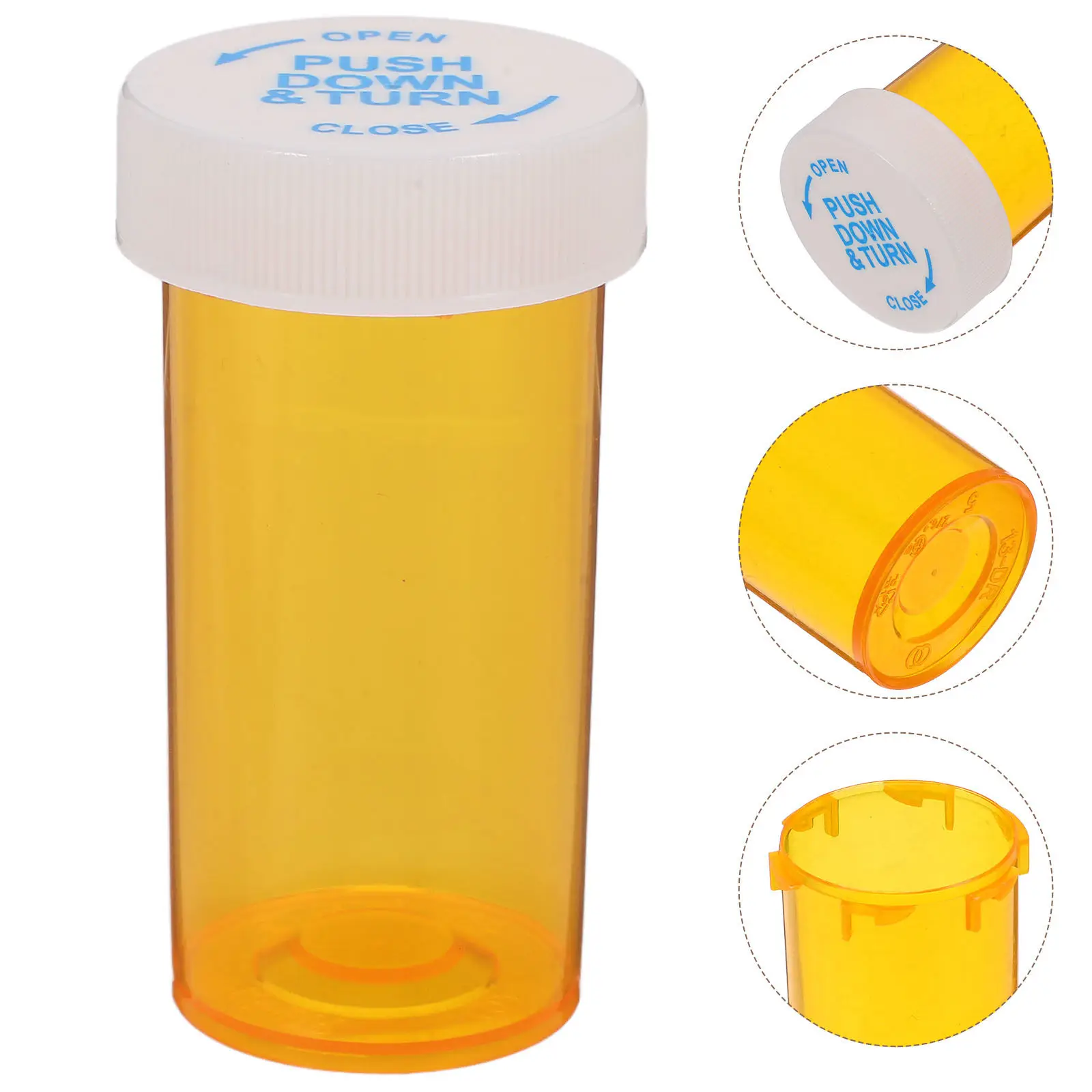 

25Pcs Medicine Organizer Empty Portable Medicine Bottles Sturdy PP Travel Pill Container Protective Holder Child-Proof Sealing
