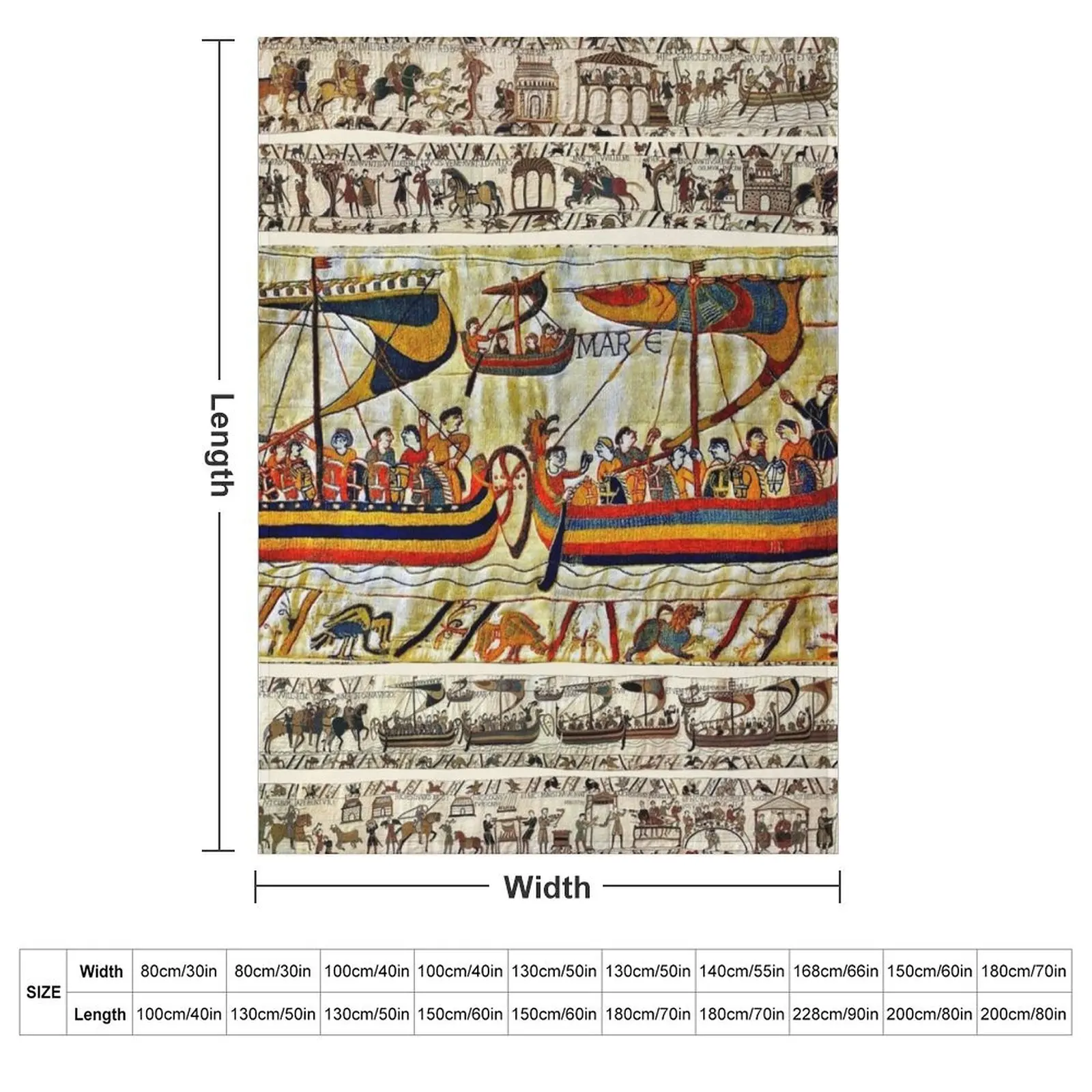 THE BAYEUX TAPESTRY ,VIKING SHIPS Throw Blanket Kid'S Blankets For Baby Thin Soft Plaid wednesday Blankets