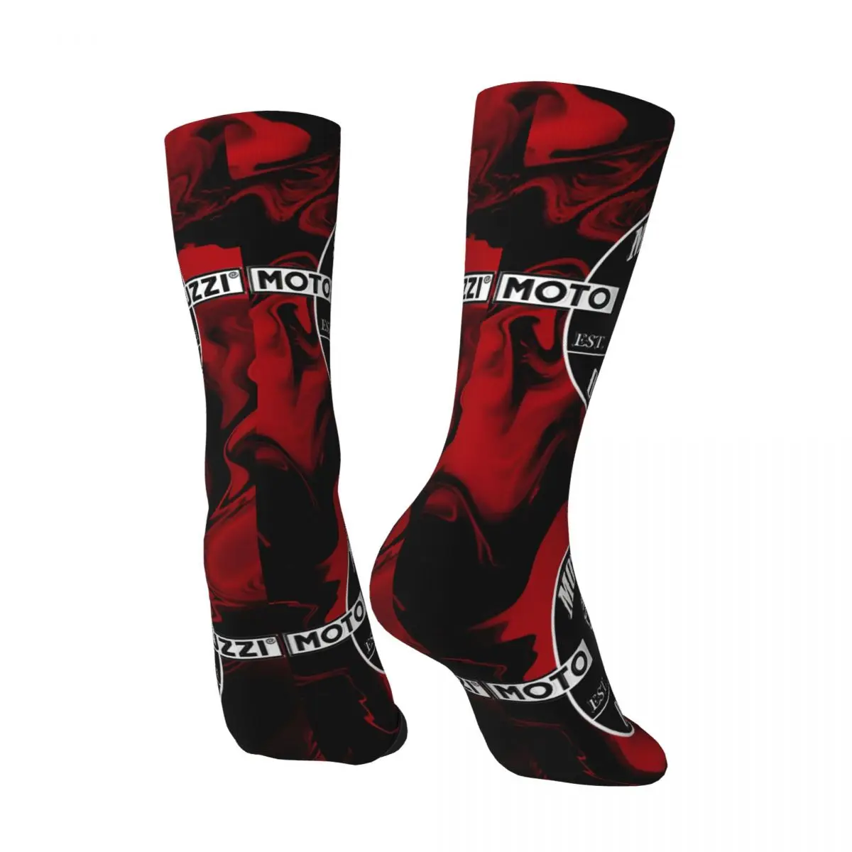 Retro Cool Men's compression Socks Unisex M-Moto Guzzis Harajuku Pattern Printed Novelty Crew Sock