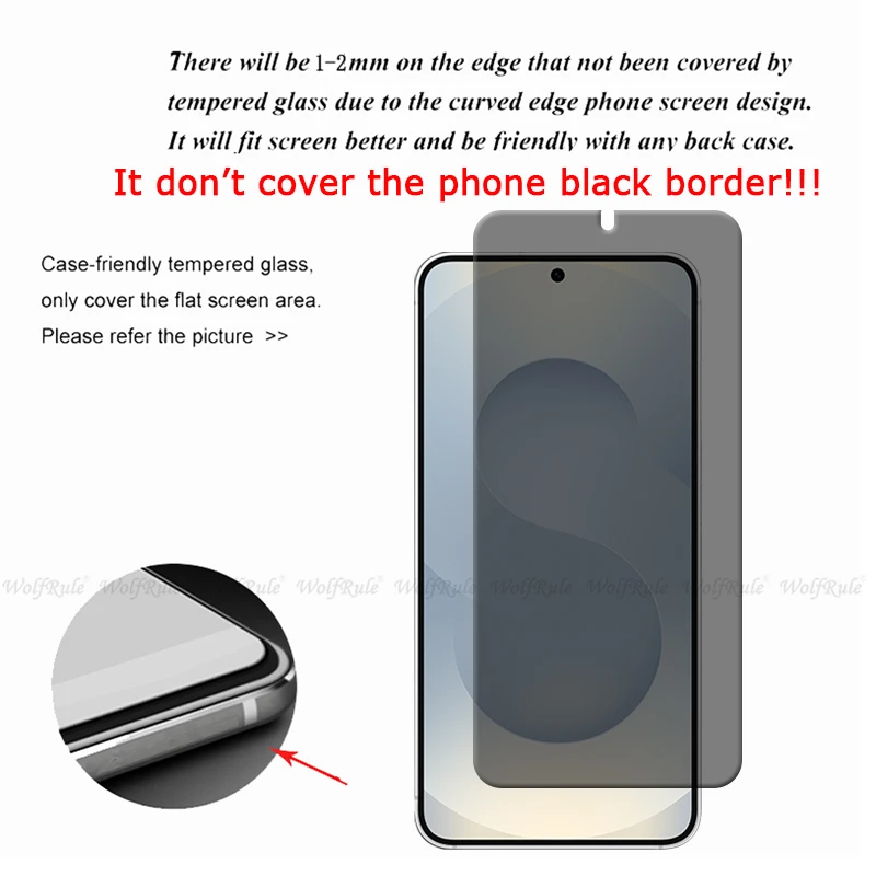 4/3/2/1Pcs For Samsung S25 Glass Samsung Galaxy S24 25 Plus Glass 9H HD Privacy Anti-Spy Glue Screen Protector Samsung S25 Ultra