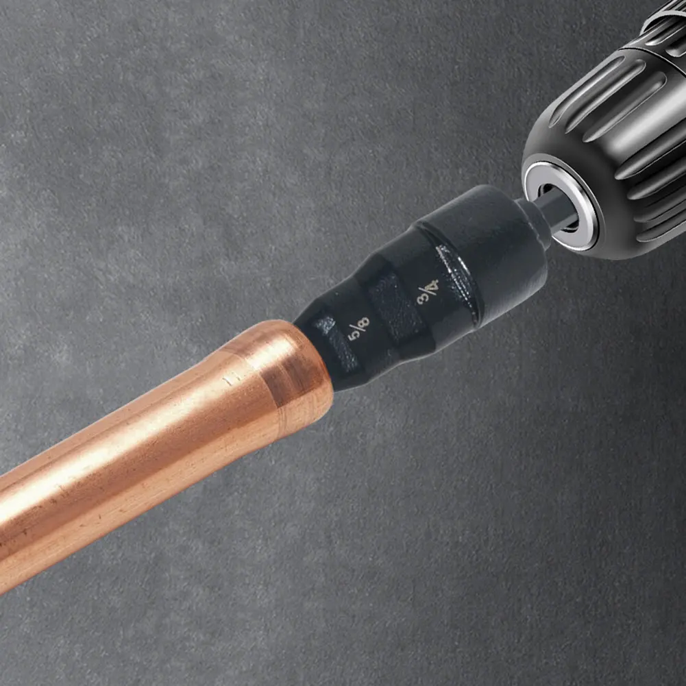 

5 в 1, расширитель медной трубы для кондиционера, обжимное сверло 1/4 3/8 1/2 5/8 3/4 дюйма, инструмент для медных трубок, инструмент для обжима