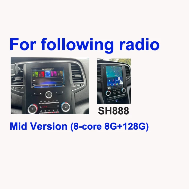 SINOSMART 9,7” matzwart verticaal scherm Android voor Koleos / Talisman / QM6 / SM6 / Megane 4 (2016–2022) Ondersteunt CarPlay
