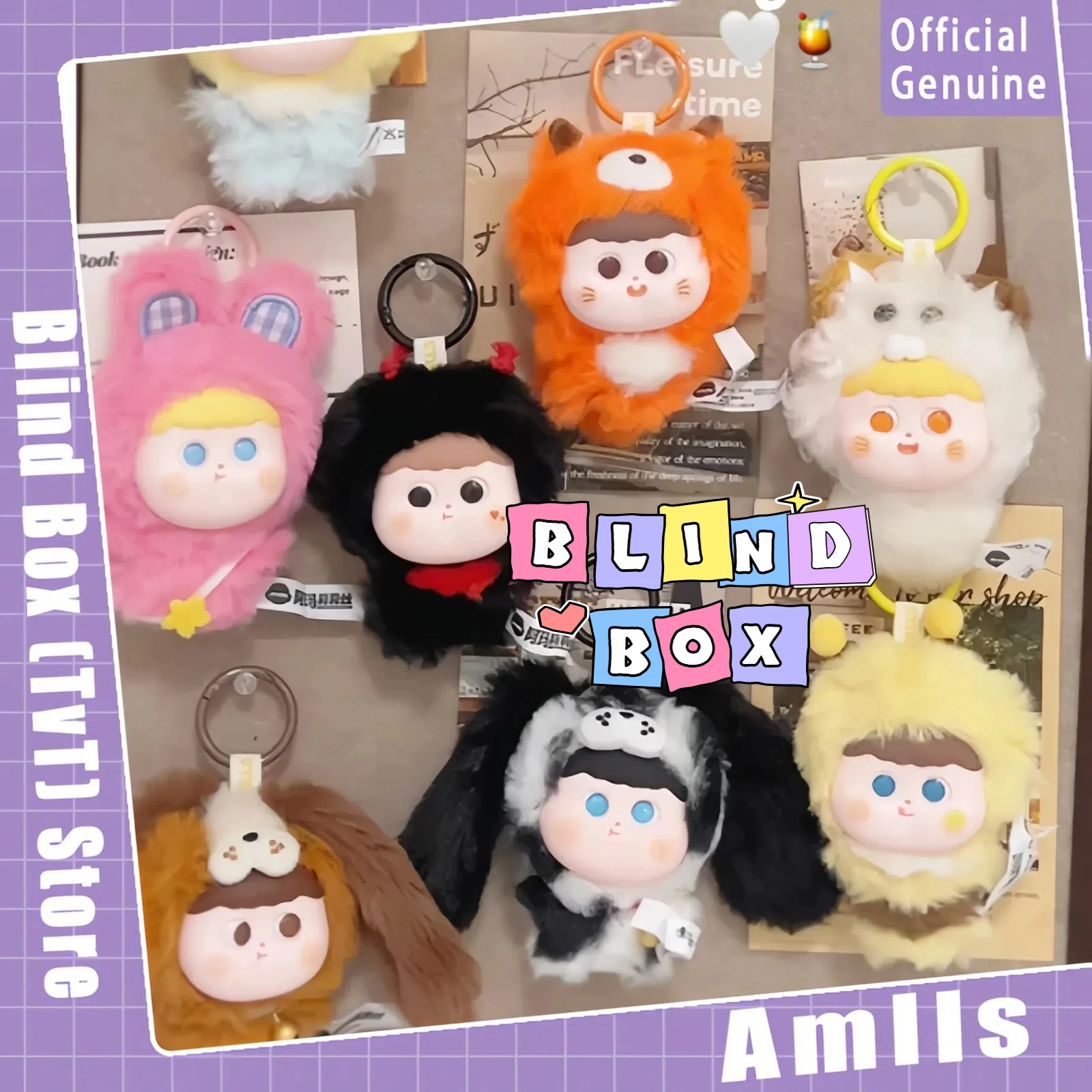

New Genuine Amlls Forest Series Blind Box Plush Cute Trendy Toys Soft Stuffed Animal Collectible Surprise Toy Mini Doll Gift