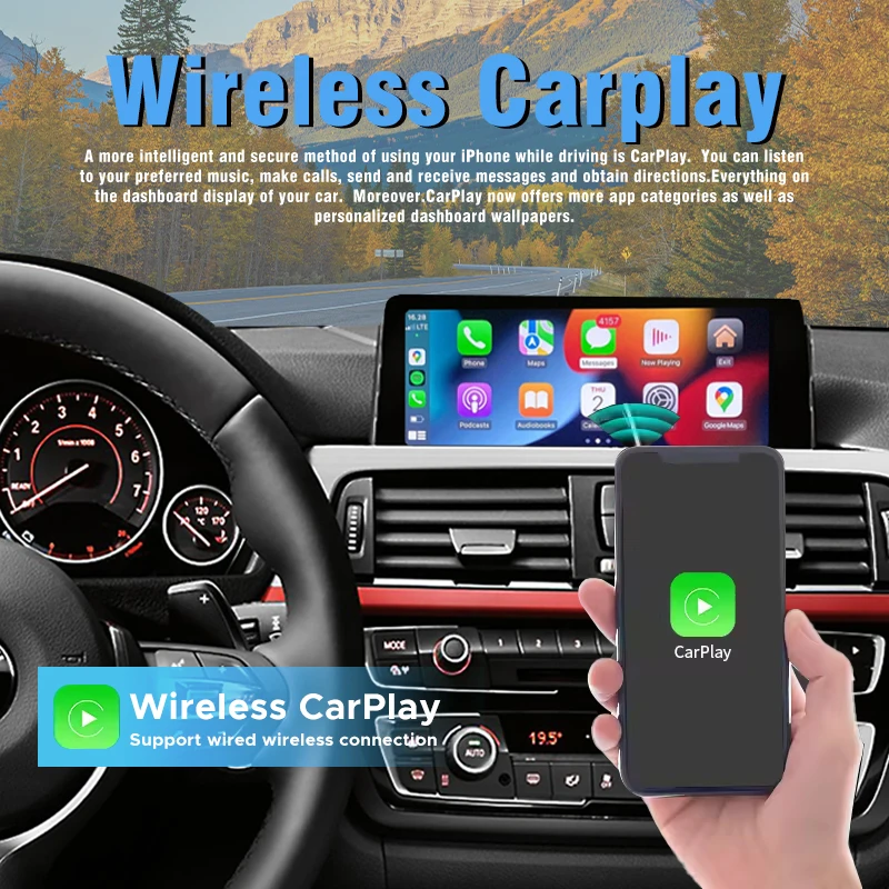 Wireless CarPlay & Android Auto Retrofi For BMW 1 2  F20 F21 F22 F23 F45 2012-2020 NBT EVO System Kit with 6.5