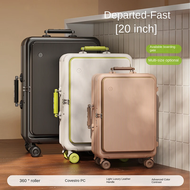 

High Quality Expandable Luggage Front Opening Women Lightweight 20 inch Boarding Box Men's Large capacity 24/28 inch Suitcase