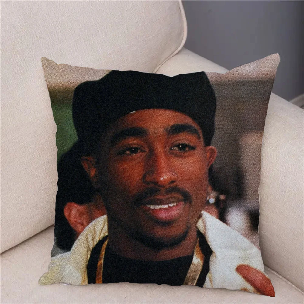 Cushion Cover 40*40 T-Tupac Amaru ShakurS Covers for Bed Pillows Short Plush Decorative Pillowcase Pillowcases 40x40 Pillow Hugs