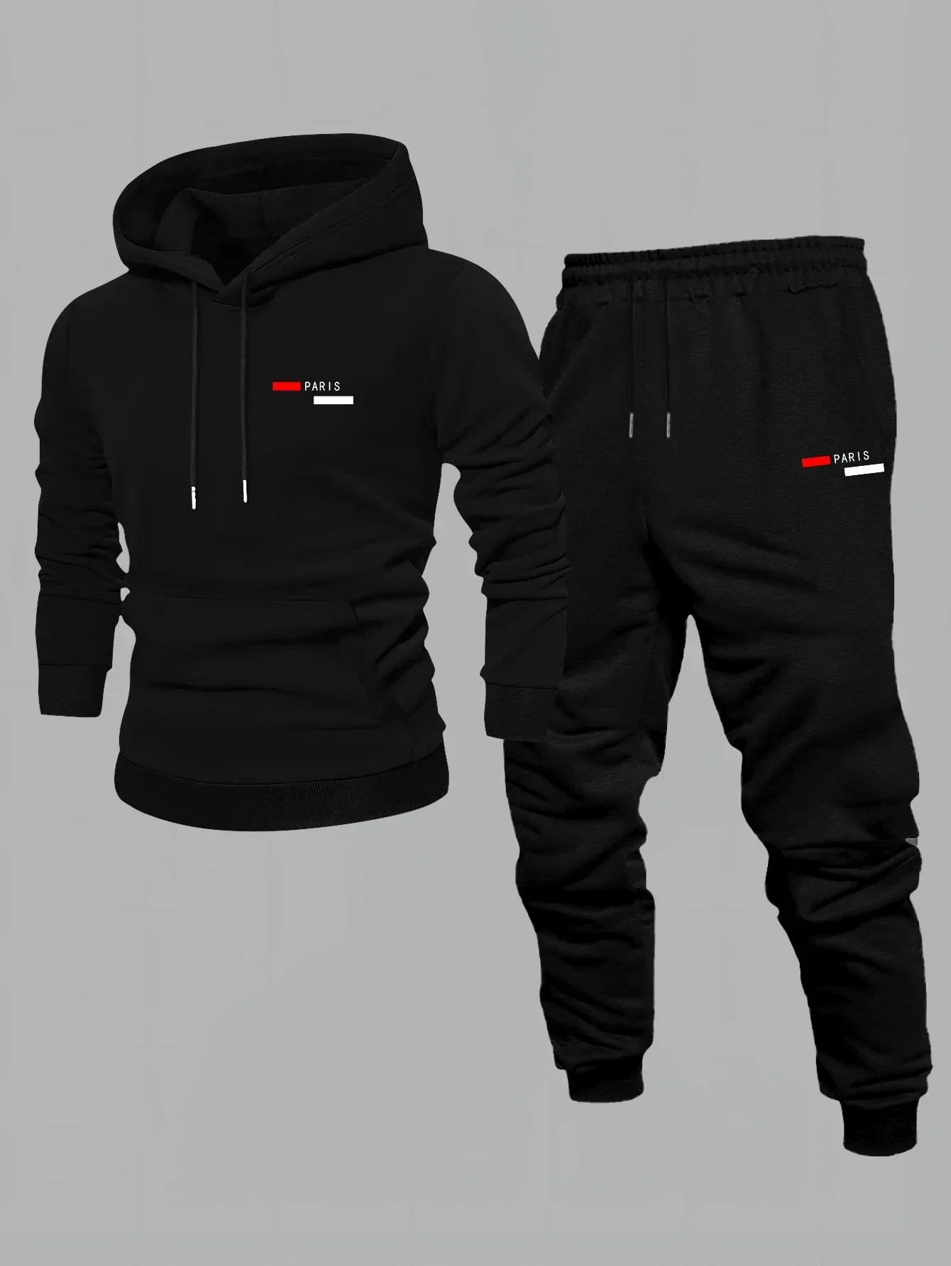 

Spring 2026 - New American Street Hip-hop Style Casual Pure Cotton Hooded Pullover and Sweatpants Set