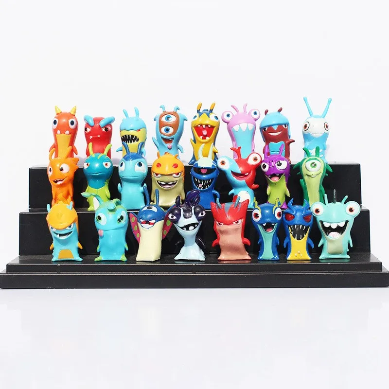 24pcs/set Slugterra PVC Anime Cartoon Cute Action Figure Hobby Toys Collection Model Tide Play Birthday Gifts For Children Kids
