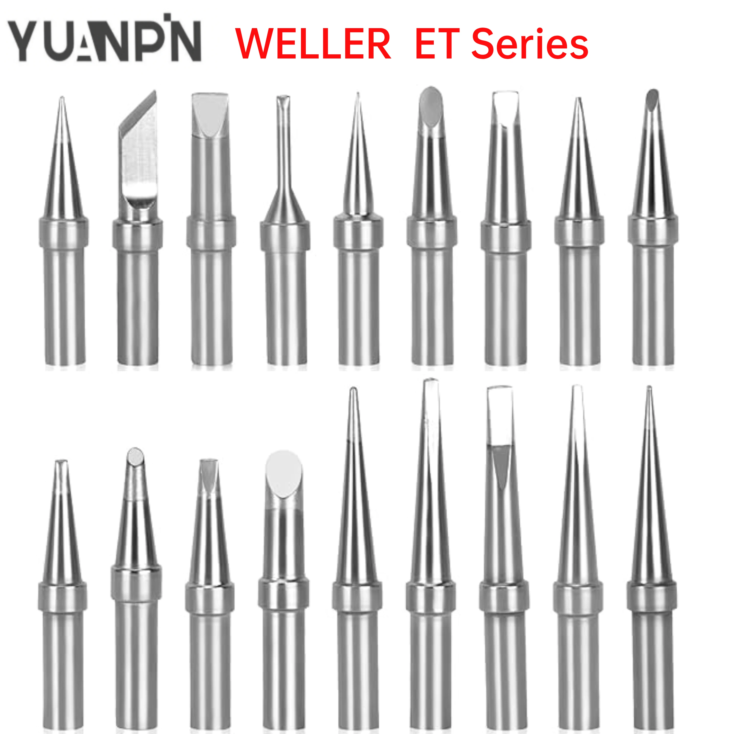 Weller ET solder ujung besi ETP ETS ETR ETKN pengganti Weller solder ujung untuk Weller D51 WES51 WE1010 PES51 alat perbaikan