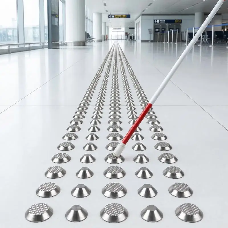 Antislip Tactile Nail Road Markers 304 Stainless Steel Strong Studs for Sidewalk Pavement Safety ApplicationsHot
