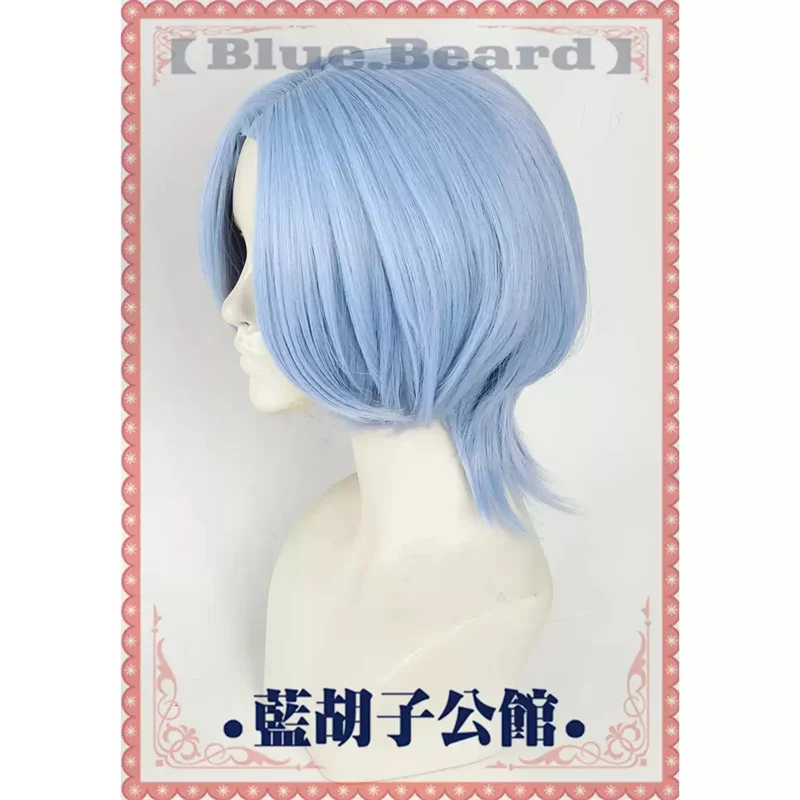 Anime SK∞ SK8 the Infinity Langa Hasegawa Cosplay Wig Short Gradient Blue Straight Middle Part Hair Heat Resistant - Image 5
