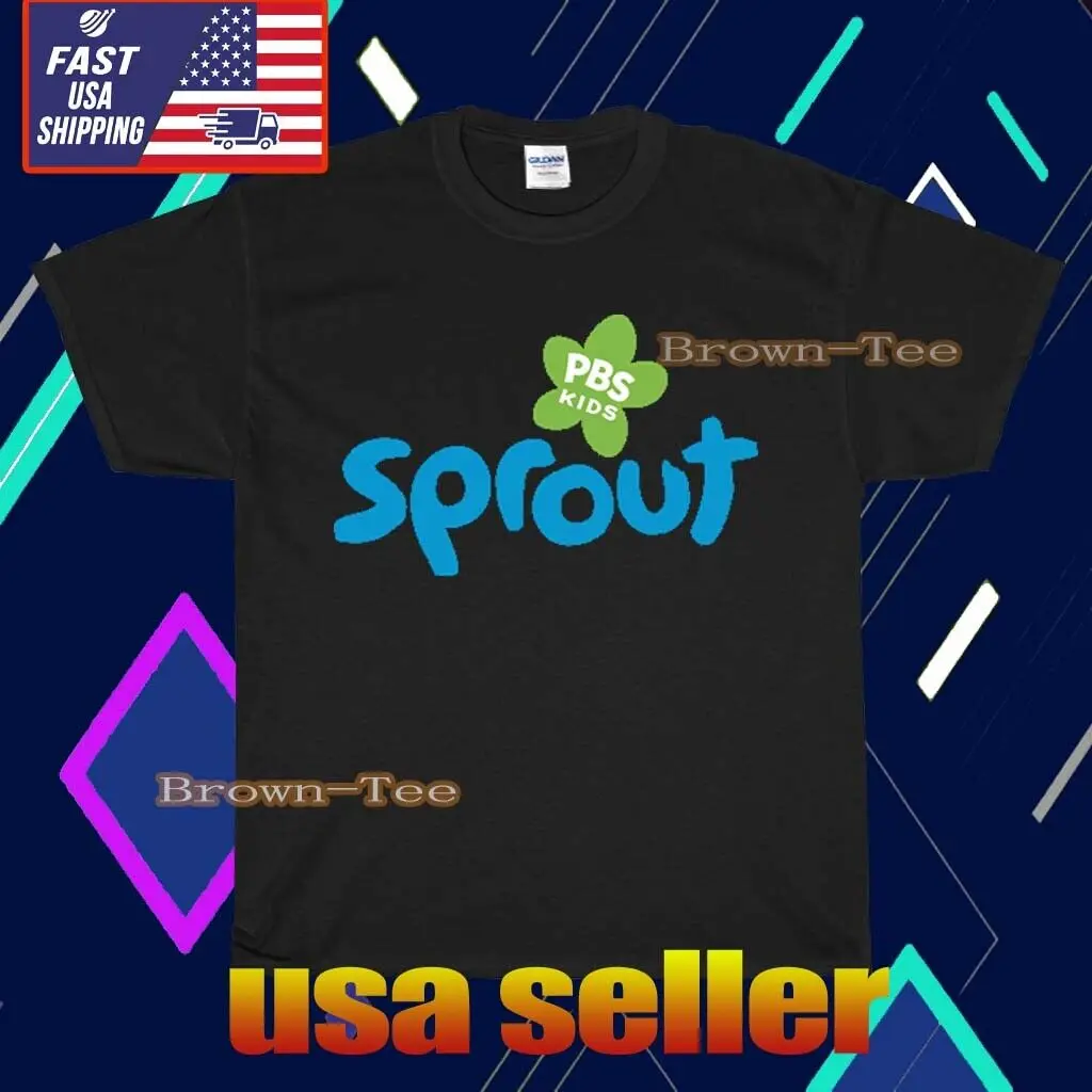 NEW SHIRT PBS KIDS SPROUT LOGO T-SHIRT UNISEX FUNNY AMERICAN TEE SIZE S-5XL